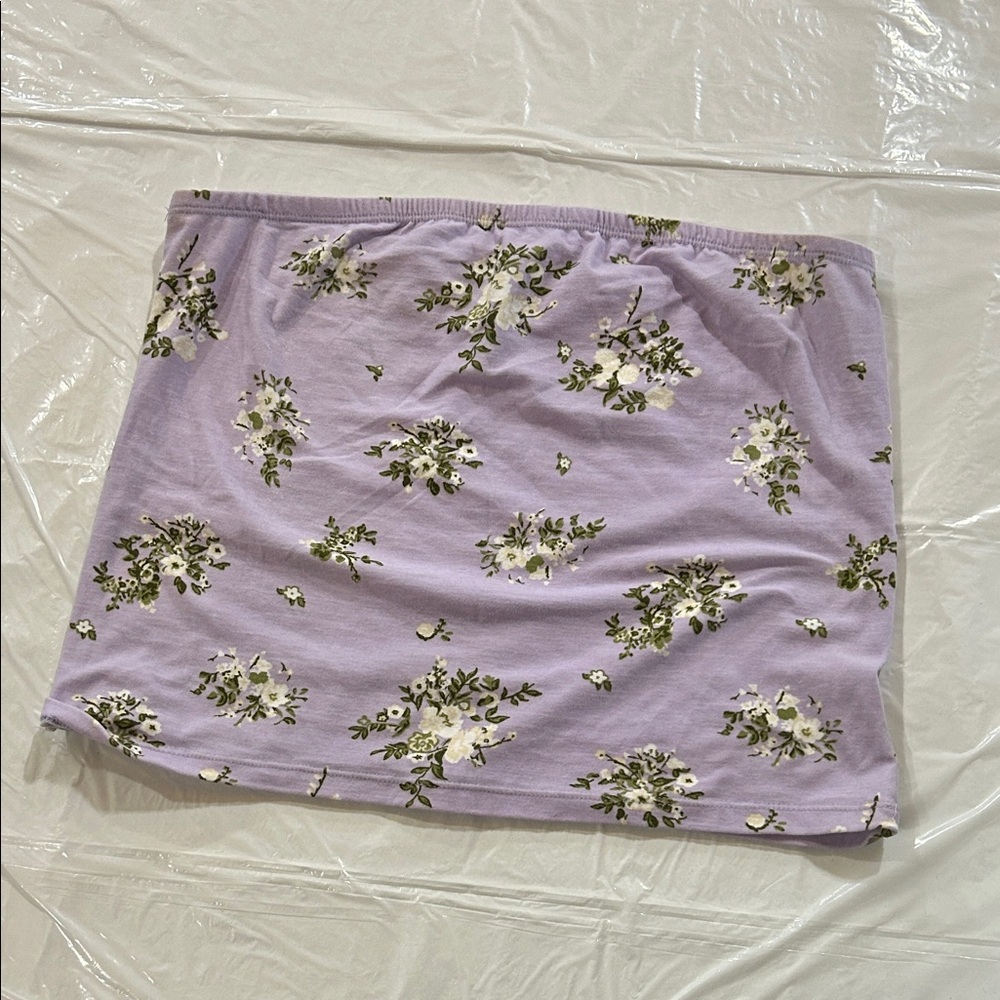 Rue21 Lavender Floral Crop Tube Top